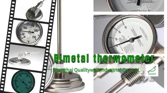 3" 4" 5" 6" Silicon Oil Glycerine Oil Filled Ss 304 Stainless Steel Bimetal Thermometer