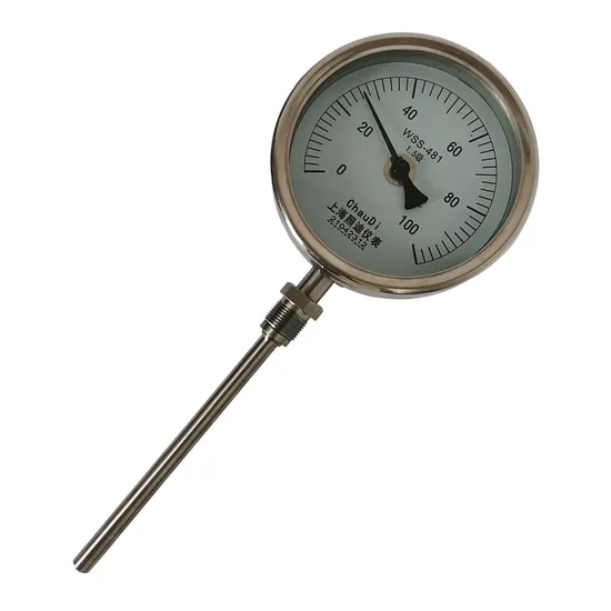 Adjustable Crimp Ring Bimetallic Stainless Steel Case Bimetal Cooking Thermometer for Industrial